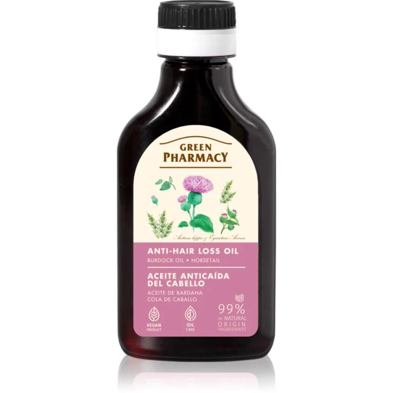 Green Pharmacy Horsetail Burdock Oil масло от репей против косопад 100 мл.