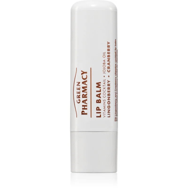 Green Pharmacy Lingonberry and Cranberry Lip Balm подхранващ балсам за устни 3.6 мл.