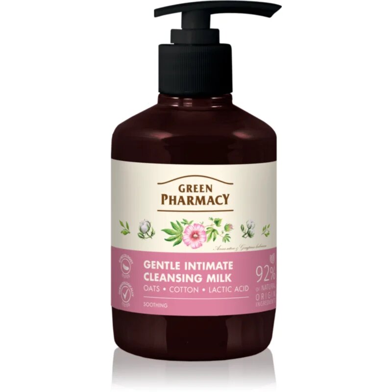 Green Pharmacy Oats & Cotton мляко за интимна хигиена 370 мл.