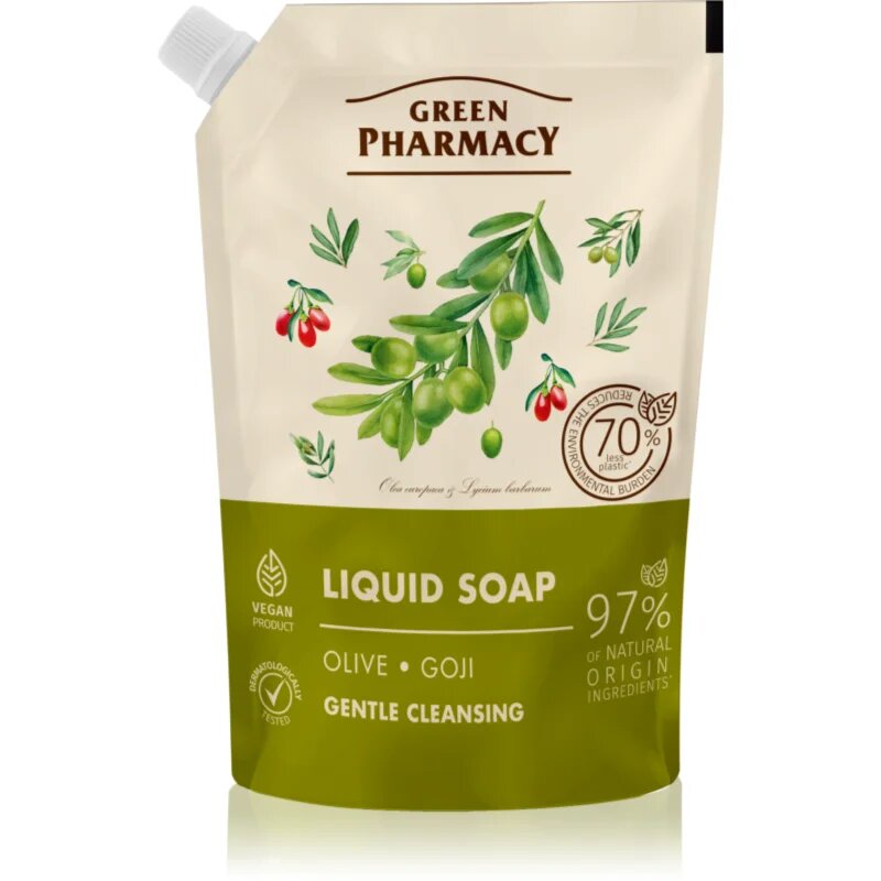 Green Pharmacy Olive & Goji Berry Liquid Soap течен сапун пълнител 460 мл.