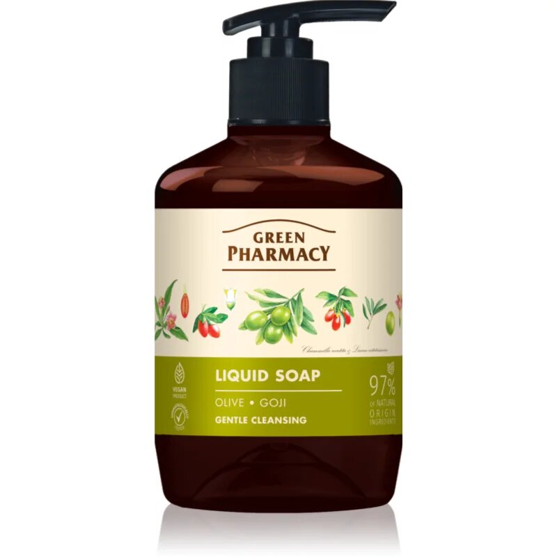 Green Pharmacy Olive & Goji Berry Liquid Soap течен сапун за ръце с дозатор 460 мл.