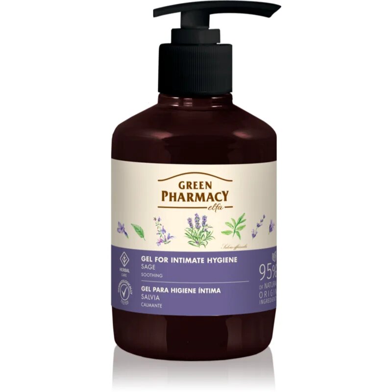 Green Pharmacy Sage & Thyme Gel for Intimate Hygiene успокояващ гел за интимна хигиена 370 мл.