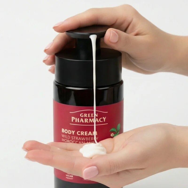 Green Pharmacy Wild Strawberry & Moroccan Mint Oil крем за тяло 739 мл.