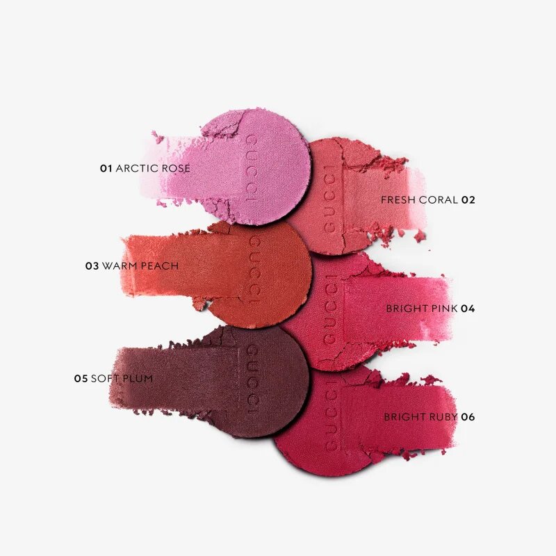Gucci Beauty Glow Blush компактен руж цвят 06 Bright Ruby 5.5 гр.
