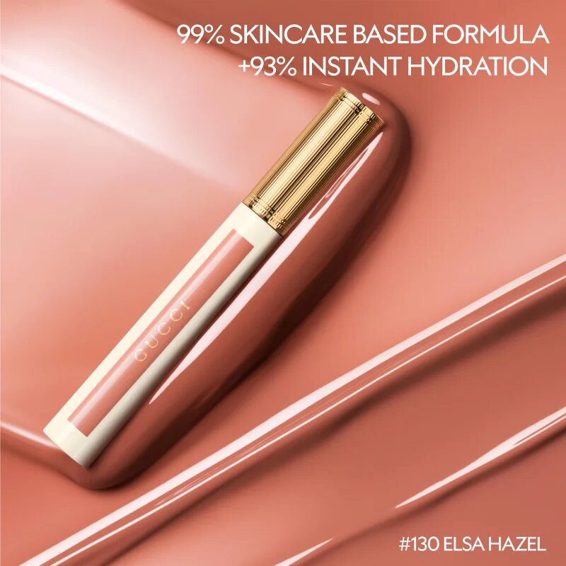 Gucci Beauty Glow Oil-In-Water Tint Liquid Lipstick гланциращо хидратиращо течно червило цвят 226 Emma Rosedust 6.5 мл.