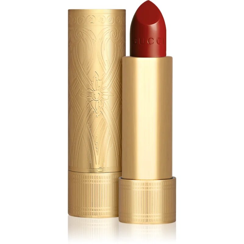 Gucci Beauty Rouge à Lèvres Satin Lipstick сатенено червило цвят 504 Myra Crimson 3.5 гр.