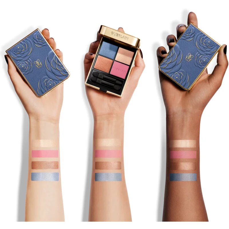 Guerlain Blooming Denim Ombres G палитра сенки за очи лимитирана версия 396 Denim Blossom 6 гр.
