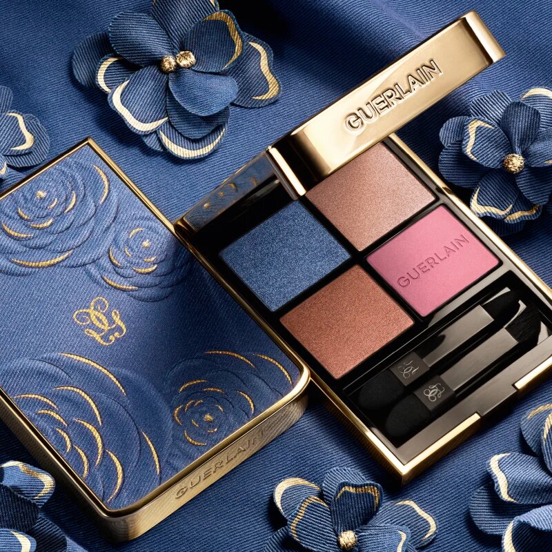 Guerlain Blooming Denim Ombres G палитра сенки за очи лимитирана версия 396 Denim Blossom 6 гр.