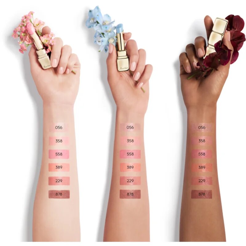 Guerlain KissKiss Bee Glow подхранващ и хидратиращ балсам за устни цвят 389 Pearly Peach 3.2 гр.