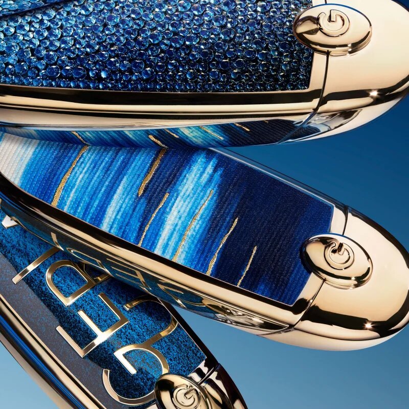 Guerlain L'Heure Bleue Double Mirror Jewel Case калъф за червило с малко огледало Bleu Reverie 1 бр.