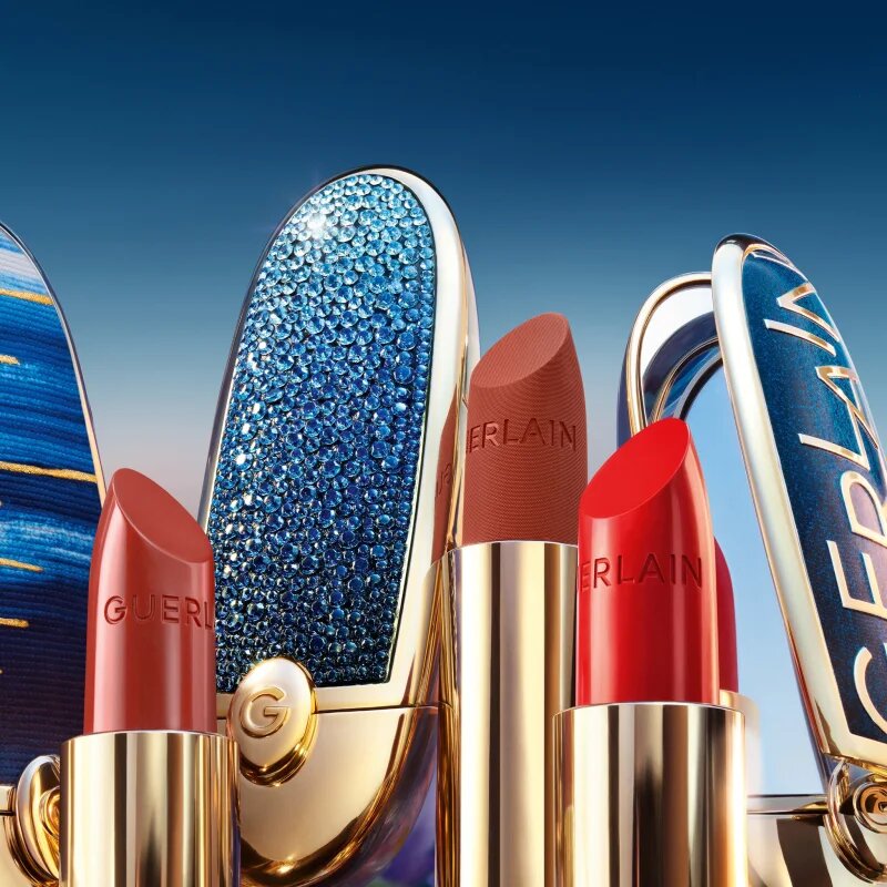 Guerlain L'Heure Bleue Double Mirror Jewel Case калъф за червило с малко огледало Bleu Reverie 1 бр.