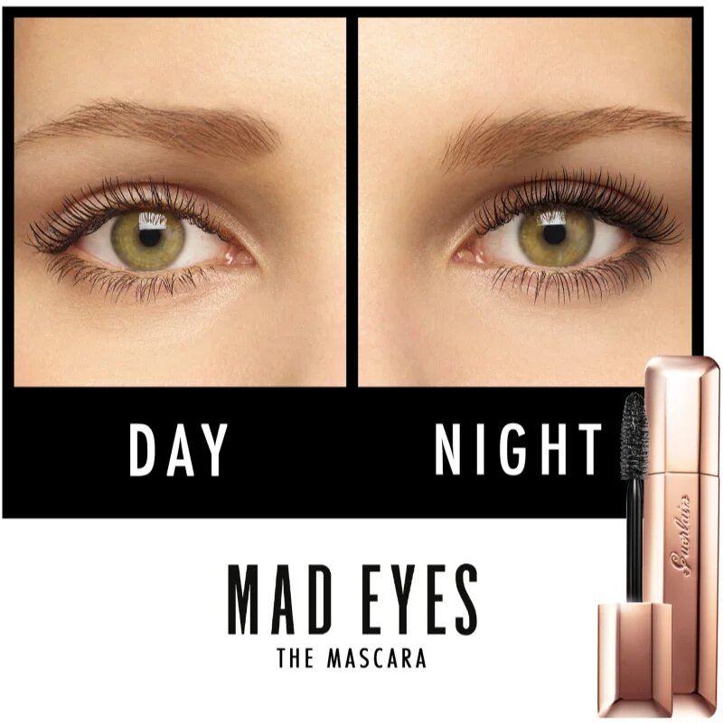 Guerlain Mad Eyes Buildable Volume Mascara водоустойчива спирала за обем и сгъстяване на мигли цвят 01 Mad Black 8.5 мл.