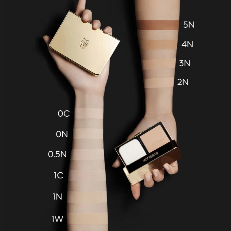 Guerlain Parure Gold Skin Control компактен матиращ фон дьо тен пълнител цвят 0N Neutral 87 гр.