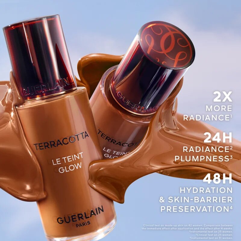 Guerlain Terracotta Le Teint Glow течен озаряващ фон дьо тен за естествен вид цвят 6W Warm 35 мл.