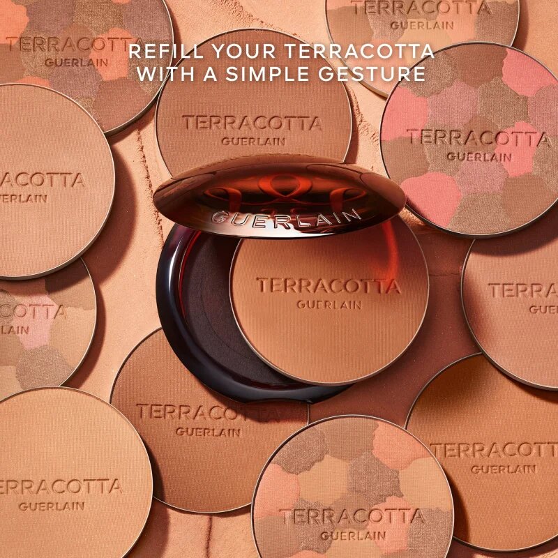 Guerlain Terracotta Light бронзираща озаряваща пудра пълнител цвят 03 Medium Warm 10 гр.