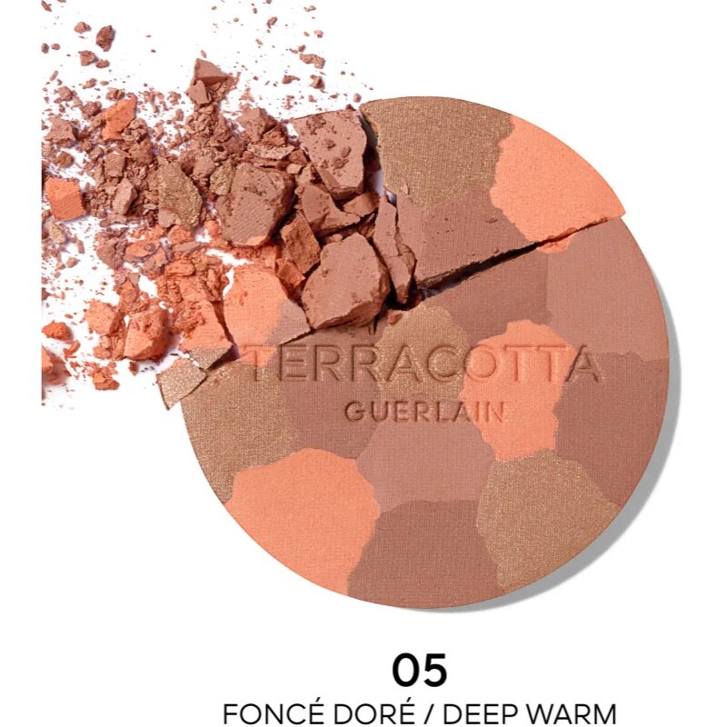 Guerlain Terracotta Light бронзираща озаряваща пудра пълнител цвят 05 Deep Warm 10 гр.