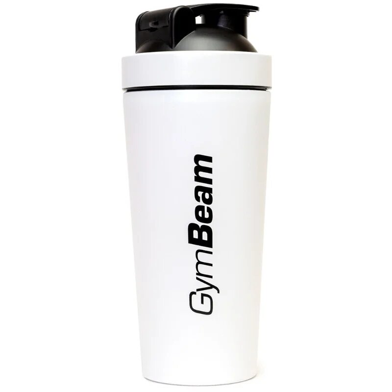 GymBeam Shaker Steel спортен шейкър боя White 1 бр.