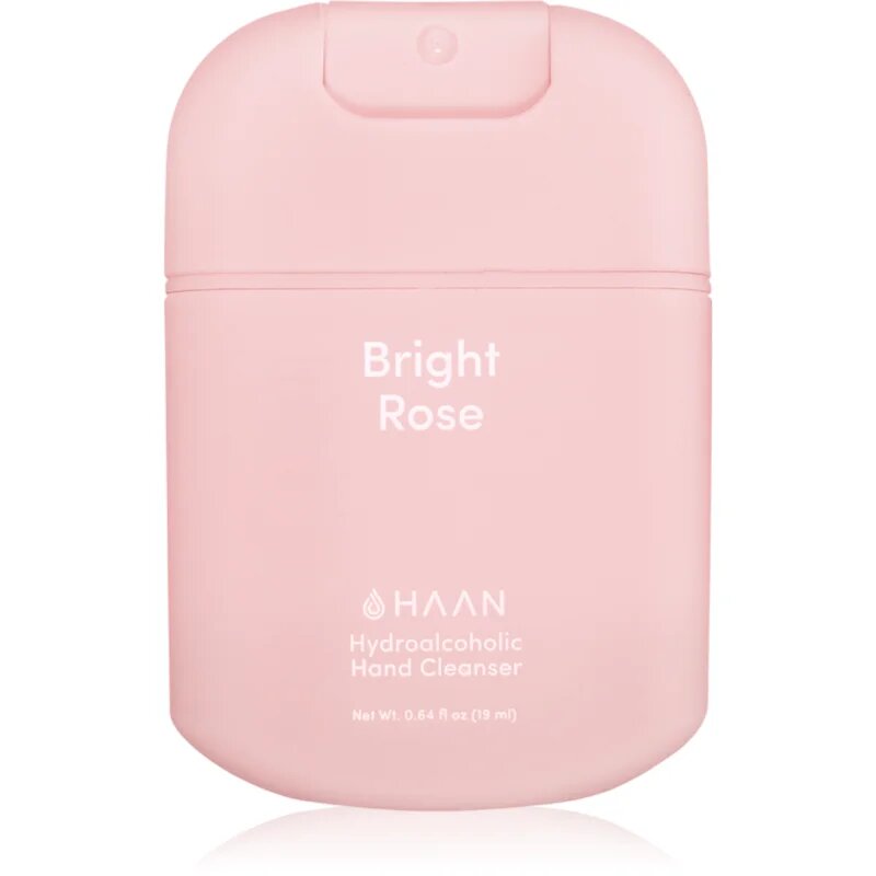 Haan Hand Cleanser Bright Rose спрей за почистване на ръце с антибактериална добавка Mini 19 мл.