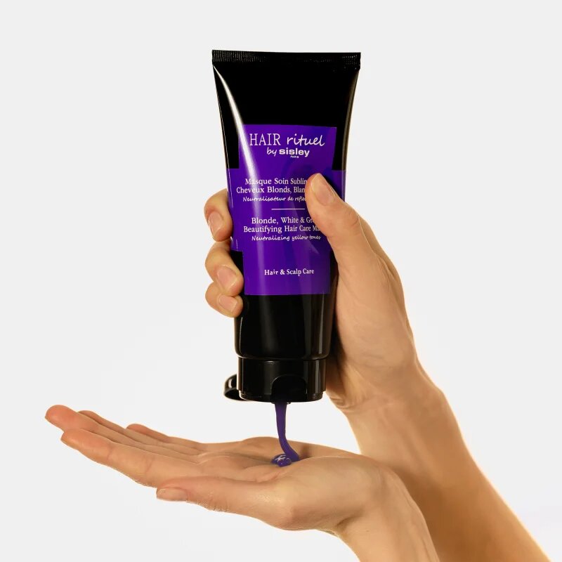 Hair Rituel by Sisley Blonde White & Grey Beautifying Hair Care Mask маска за коса неутрализиращ кафеникавите оттенъци 200 мл.