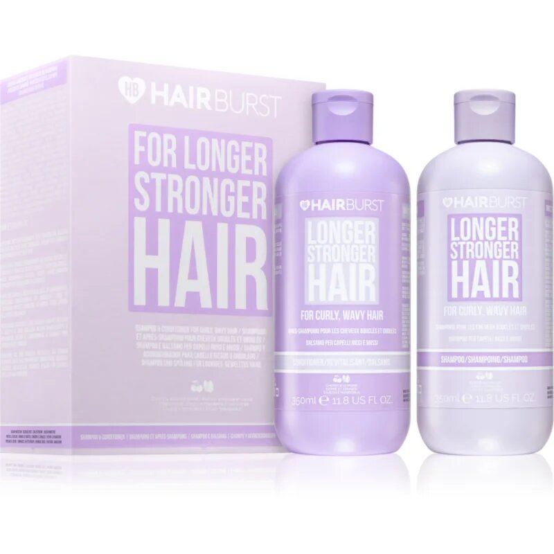 Hairburst Longer Stronger Hair Curly Wavy Hair Set подаръчен комплект за къдрава коса