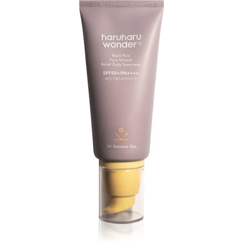 Haruharu Wonder Black Rice Pure Mineral Relief Daily Sunscreen успокояващ минерален защитен крем SPF 50+ 50 мл.