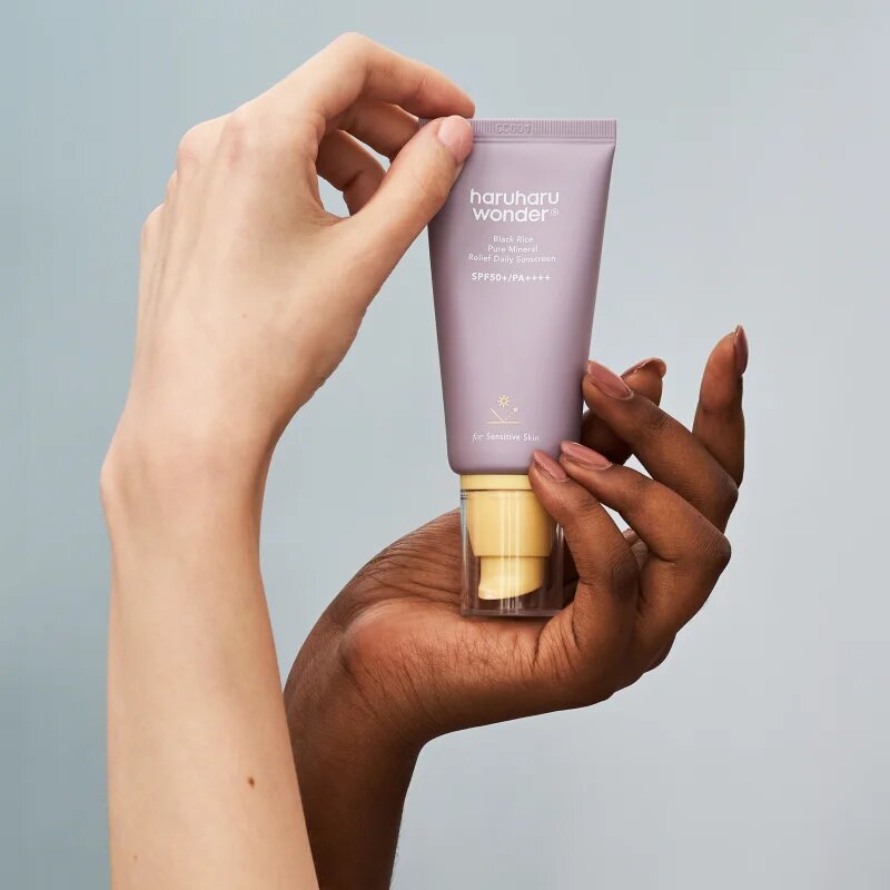 Haruharu Wonder Black Rice Pure Mineral Relief Daily Sunscreen успокояващ минерален защитен крем SPF 50+ 50 мл.