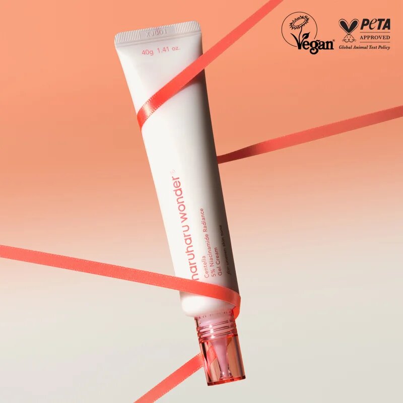 Haruharu Wonder Centella 5% Niacinamide Radiance Gel Cream лек гел-крем да уеднакви цвета на кожата 40 гр.