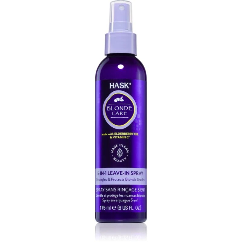HASK Blonde Care 5-in-1 Leave-In Spray спрей без отмиване за руса коса 175 мл.