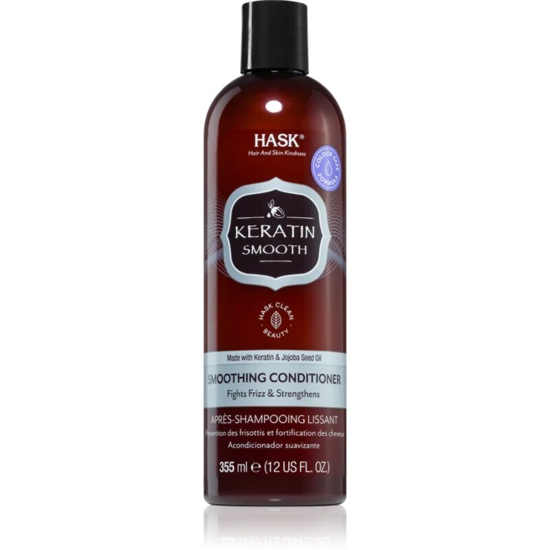 HASK Keratin Protein Smoothing Conditioner изглаждащ балсам за увредена и химически третирана коса 355 мл.