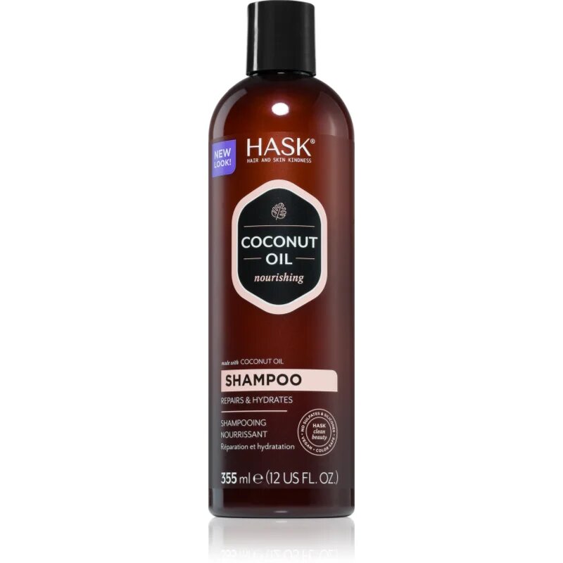 HASK Monoi Coconut Oil грижовен шампоан за блясък и мекота на косата 355 мл.
