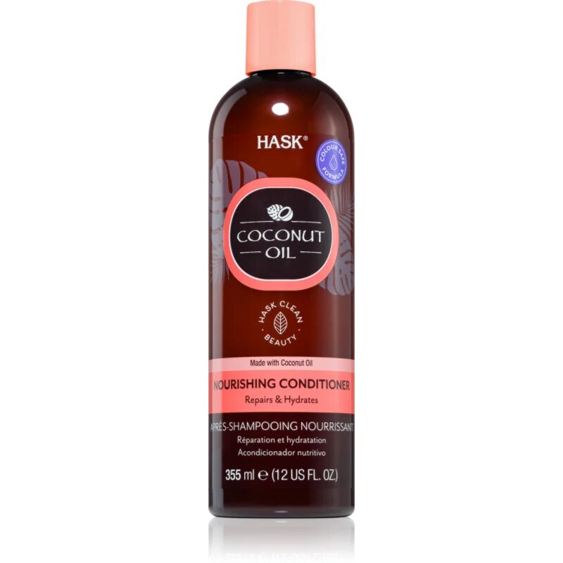 HASK Monoi Coconut Oil подхранващ балсам за блясък и мекота на косата 355 мл.
