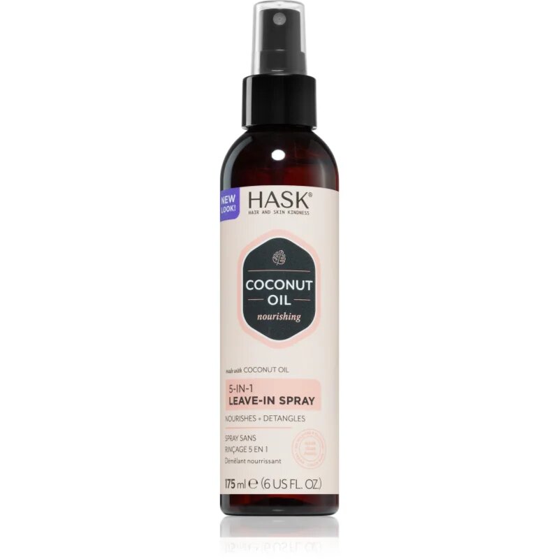 HASK Monoi Coconut Oil спрей без отмиване за блясък и мекота на косата 175 мл.