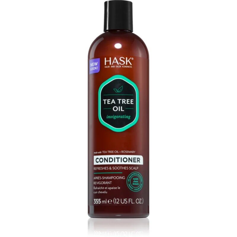 HASK Tea Tree Oil & Rosemary освежаващ балсам за суха и сърбяща кожа на главата 355 мл.