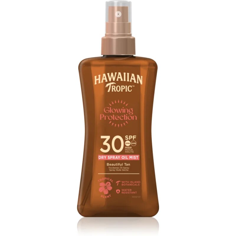Hawaiian Tropic Glowing Protection прозрачна мъбла за слънчеви бани SPF 30 200 мл.