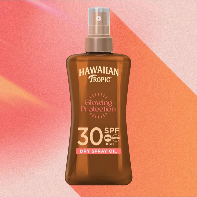 Hawaiian Tropic Glowing Protection прозрачна мъбла за слънчеви бани SPF 30 200 мл.