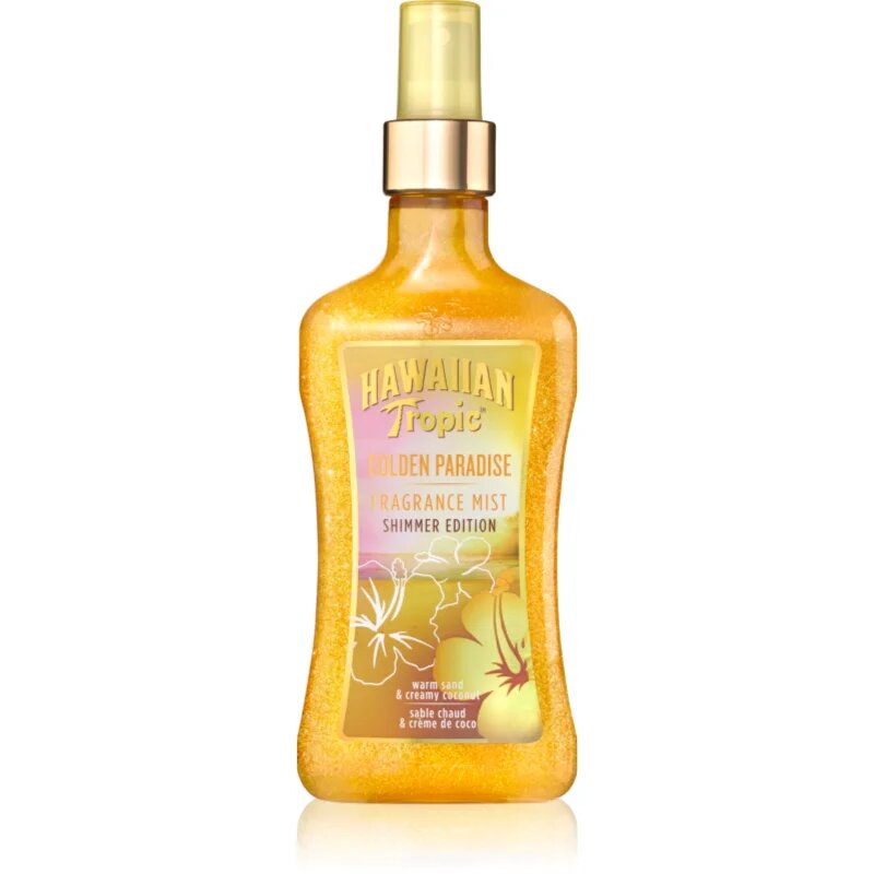 Hawaiian Tropic Perfumes Golden Paradise Shimmer спрей за тяло с блясък за жени 250 мл.