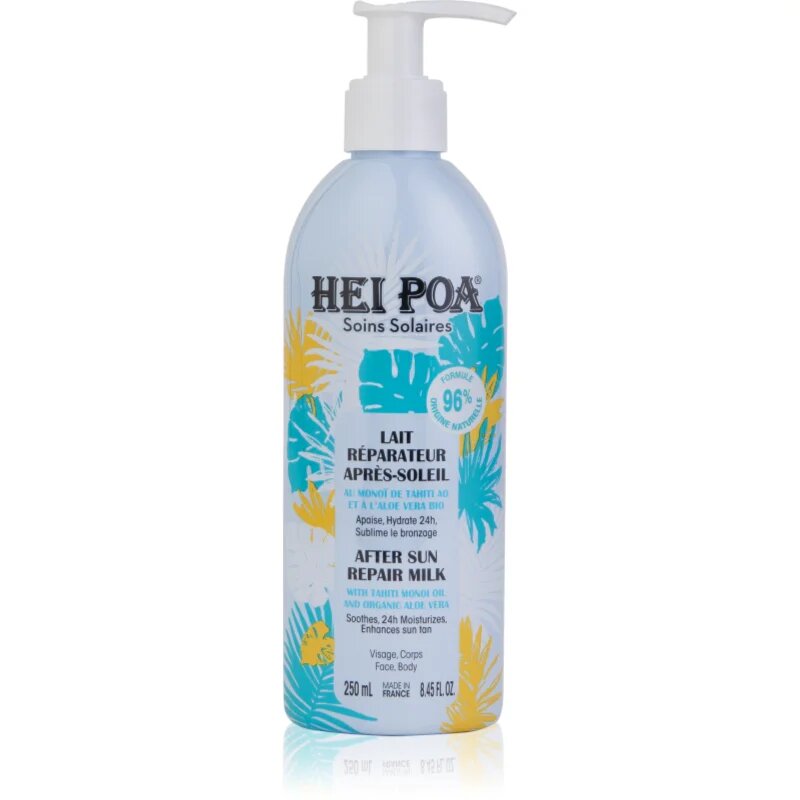 Hei Poa After Sun Monoi & Aloe Vera регенериращ лосион за след слънце за тяло и лице 250 мл.