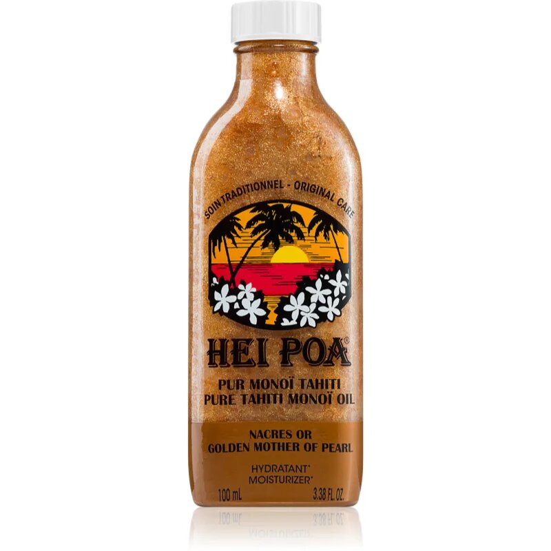 Hei Poa Pure Tahiti Monoï Oil Golden Mother of Pearl мултифункционално масло с блясък 100 мл.
