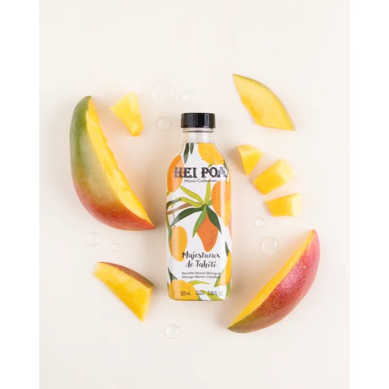 Hei Poa Pure Tahiti Monoï Oil Mango Scent мултифункционално масло за тяло и коса 100 мл.