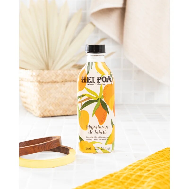 Hei Poa Pure Tahiti Monoï Oil Mango Scent мултифункционално масло за тяло и коса 100 мл.