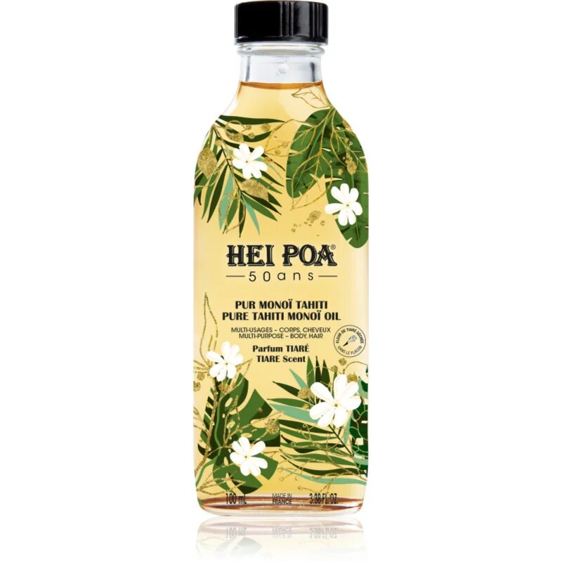 Hei Poa Pure Tahiti Monoï Oil Tiara мултифункционално масло за тяло и коса 100 мл.