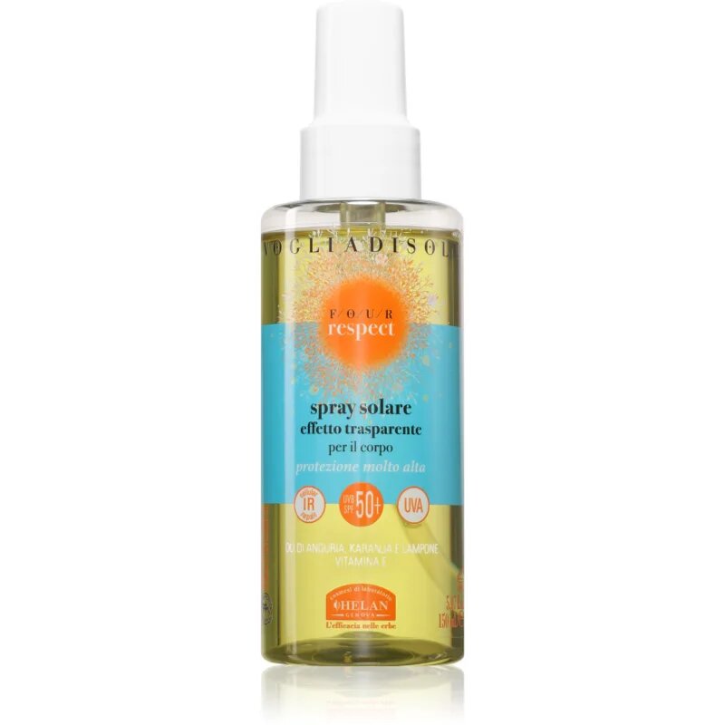 Helan VOGLIA DI SOLE FOUR RESPECT Suntan Spray SPF50+ слънцезащитен спрей SPF 50+ 150 мл.