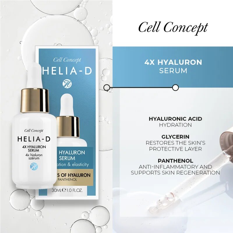 Helia-D Cell Concept лек серум с хиалуронова киселина 30 мл.