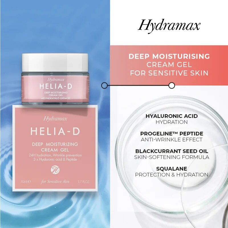 Helia-D Hydramax хидратиращ гел крем за чувствителна кожа на лицето 50 мл.