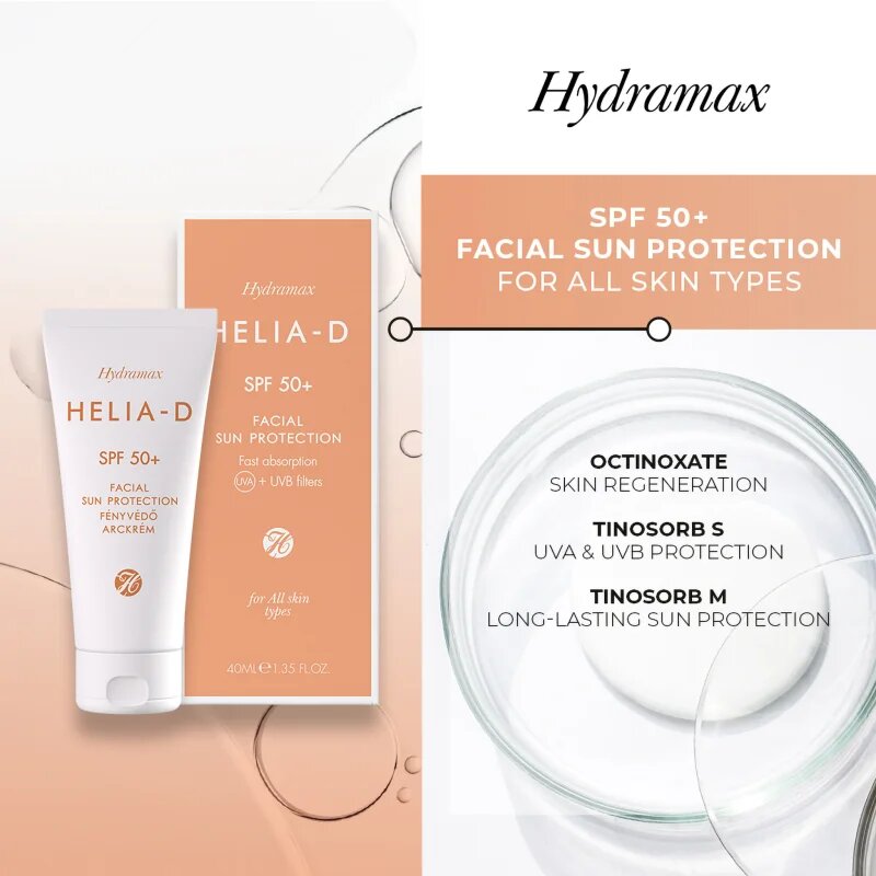 Helia-D Hydramax защитен крем за лице SPF 50+ 40 мл.