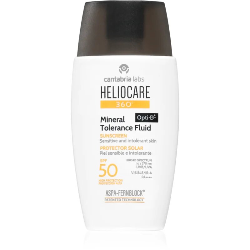 Heliocare 360° Mineral Tolerance Fluid минерален защитен флуид за лице SPF 50 50 мл.