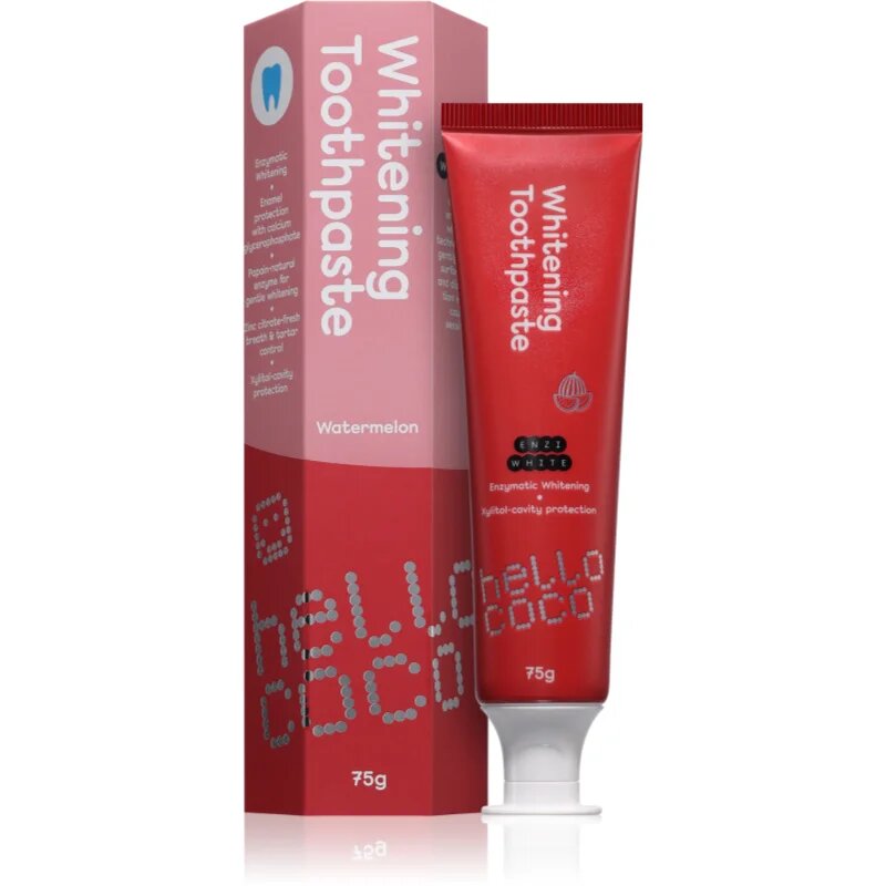 Hello Coco Whitening Toothpaste Watermeloun избелваща паста за зъби с вкус 75 гр.