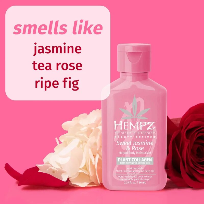 HEMPZ Sweet Jasmine & Rose хидратиращо мляко 66 мл.