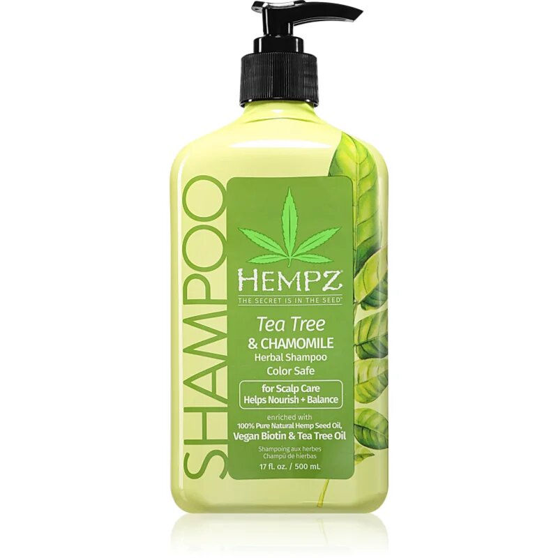 HEMPZ Tea Tree & Chamomile лек хидратиращ шампоан За коса 500 мл.