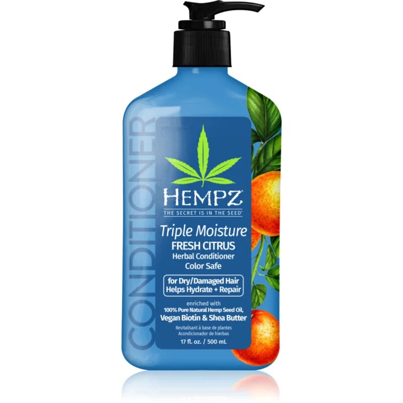 HEMPZ Triple Moisture хидратиращ балсам За коса 500 мл.